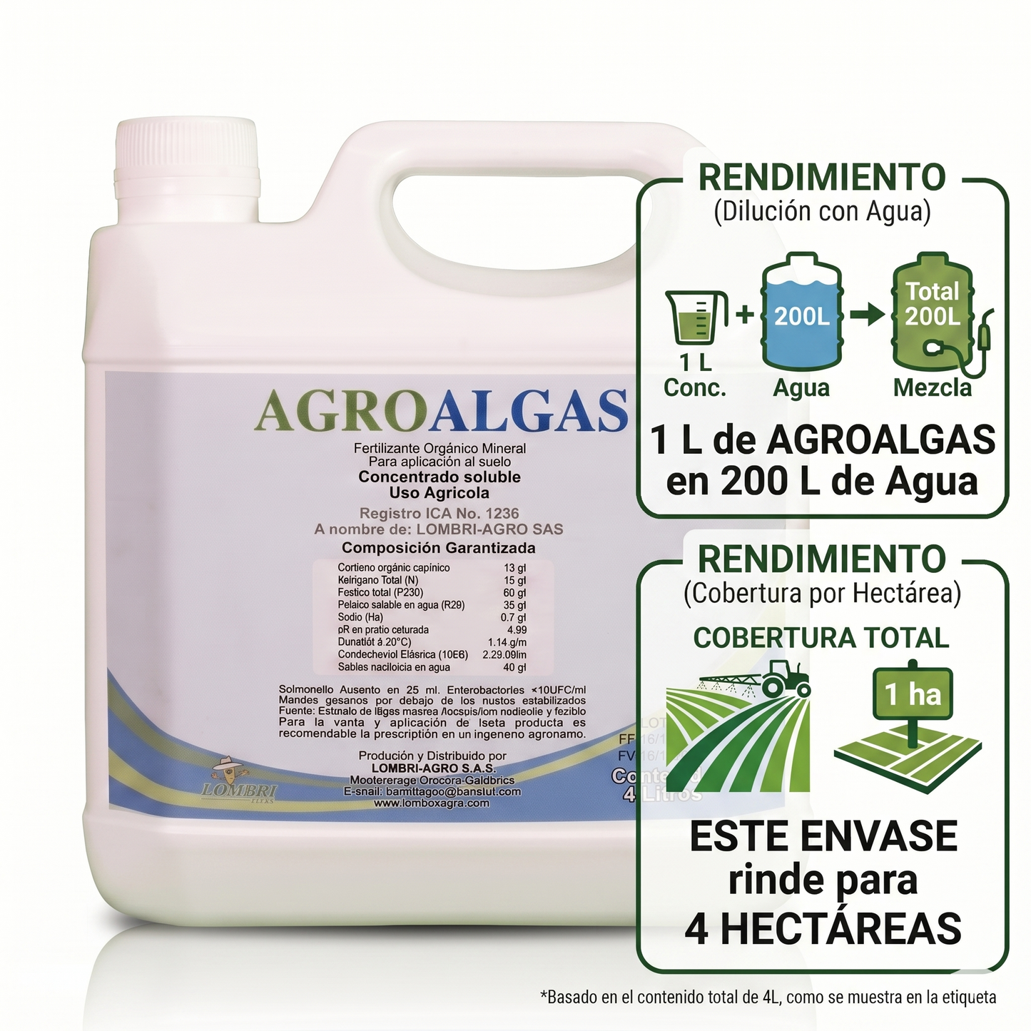 AGROALGAS / bioestimulante radicular + activador de suelo