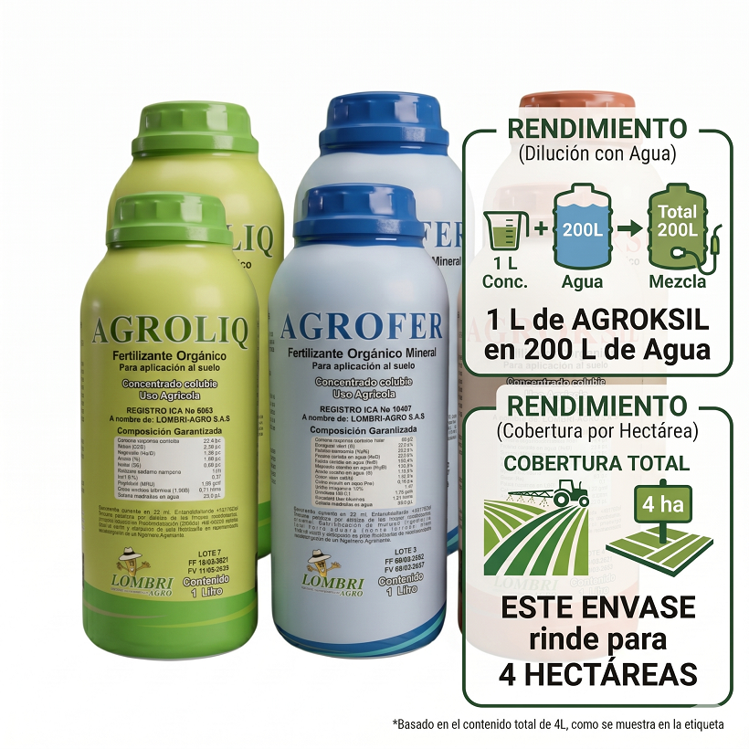 Combo X 6 litros / Fertilizantes Para Siembra, Crecimiento y Cuajado