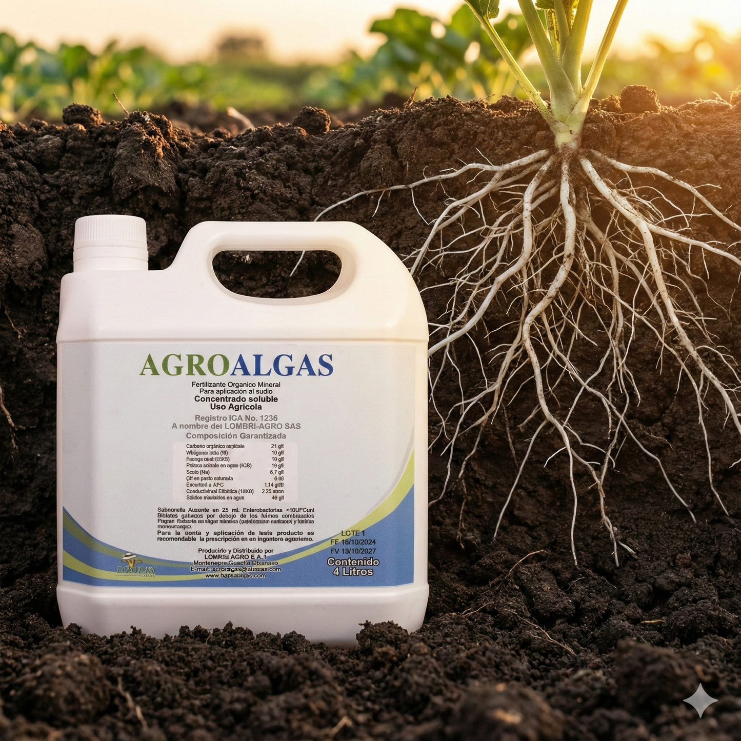 AGROALGAS / bioestimulante radicular + activador de suelo