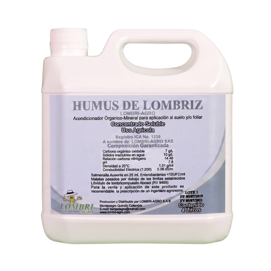 Humus de lombriz / Fertilidad y Bioestimulación