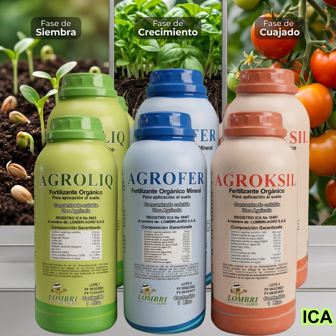 Combo X 6 litros / Fertilizantes Para Siembra, Crecimiento y Cuajado